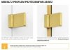 NEW TRENDY Kabina ścianka prysznicowa walk-in AVEXA GOLD BRUSHED 130x200 EXK-3138